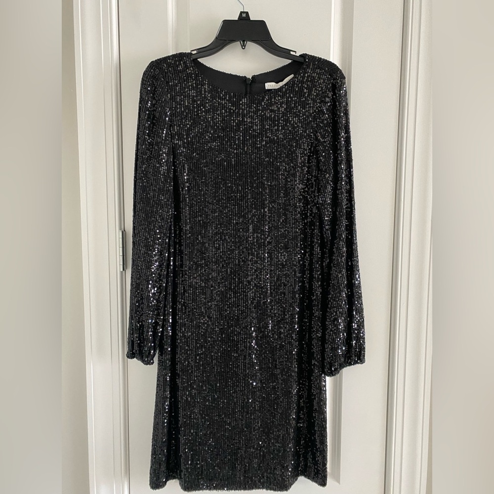 NWT Black Preston & York Dillards Sequin Dress Sz 8 Fully Lined Zip Up Gorgeous!